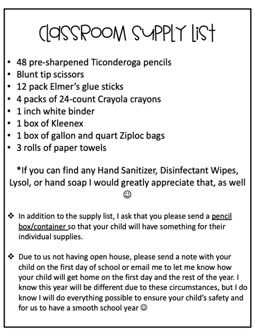 Supply List 